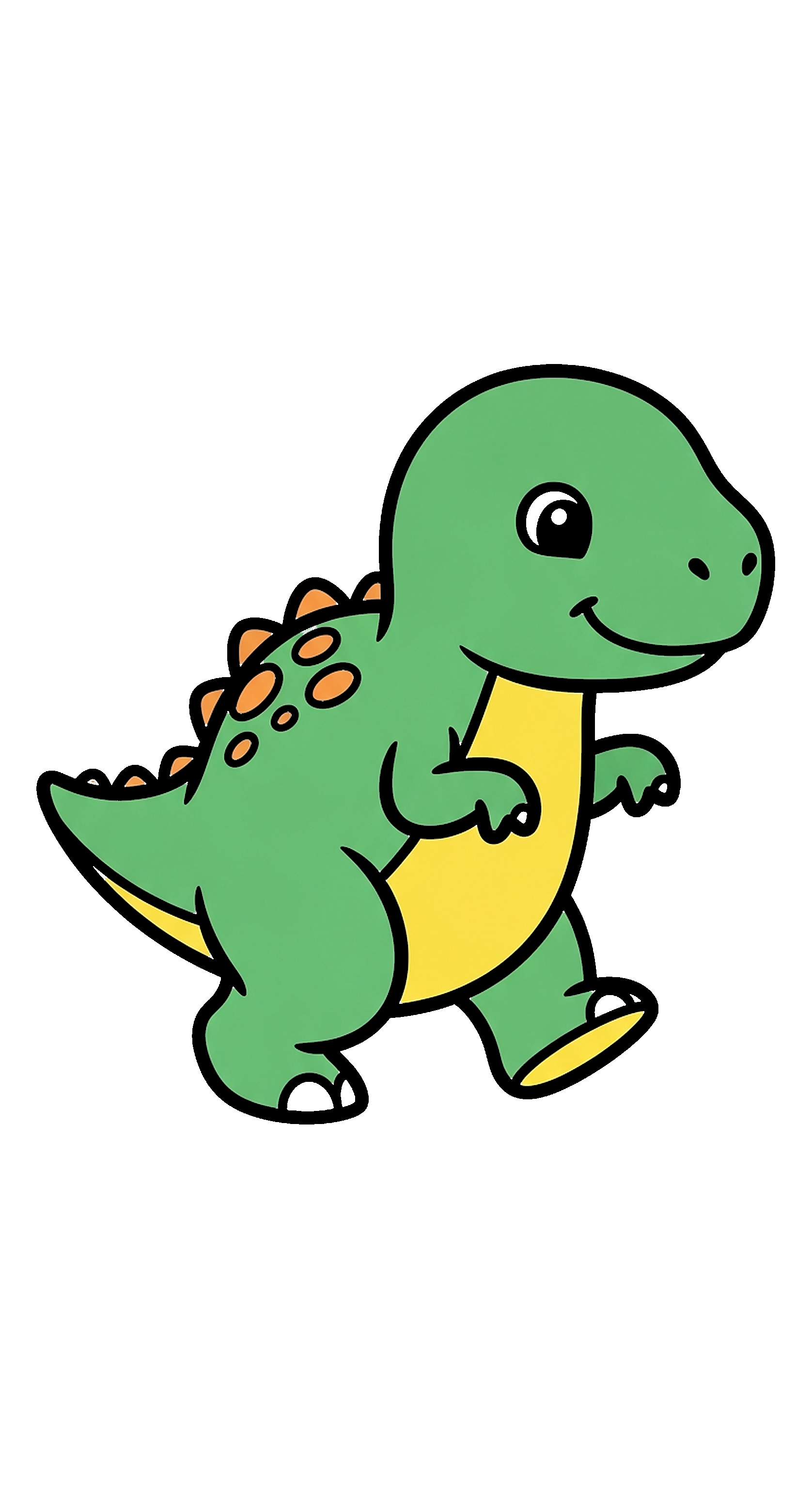 Dinosaur Learning To Walk coloring page