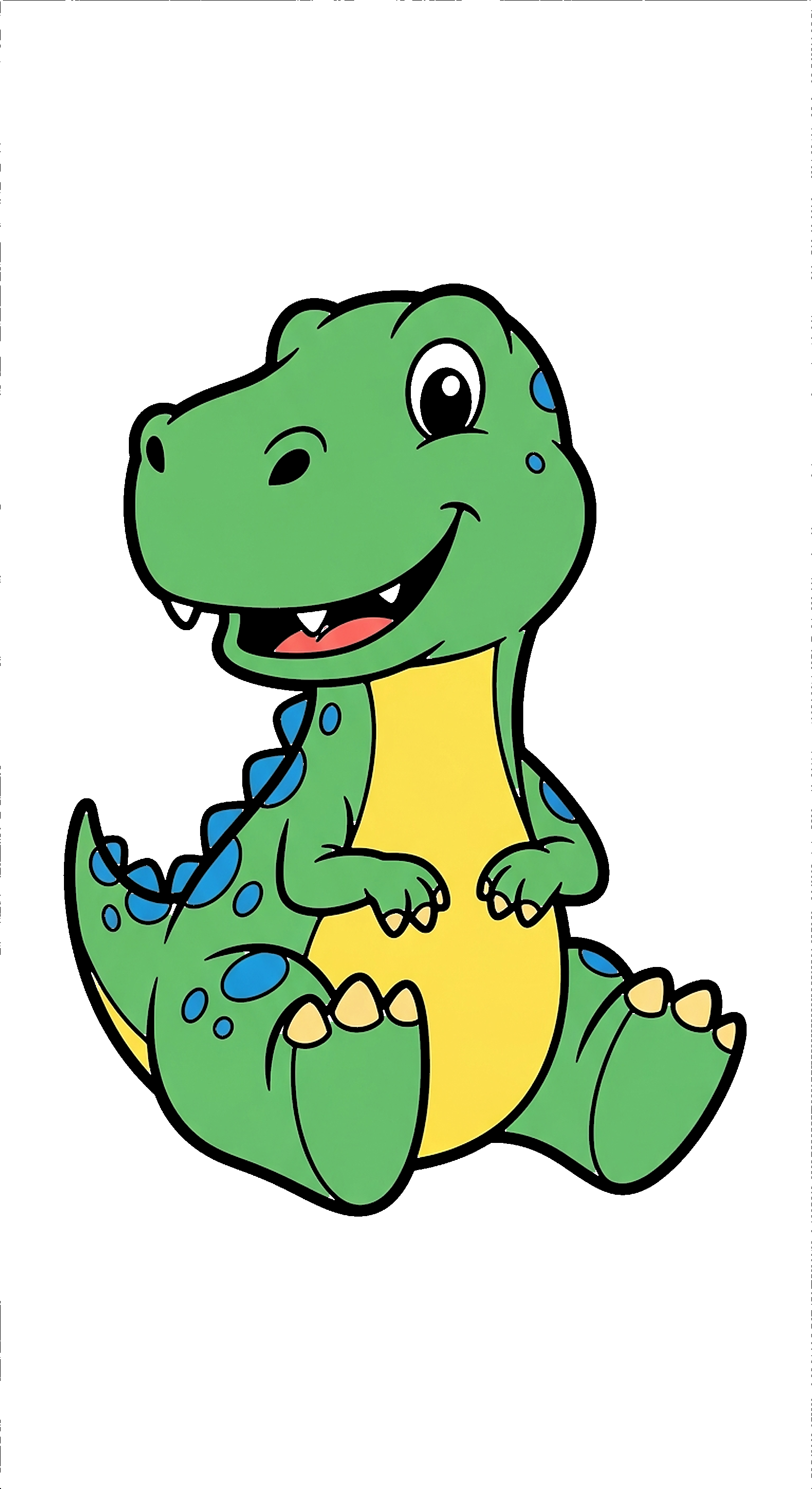 Dinosaur Sitting With Folded Legs coloring page