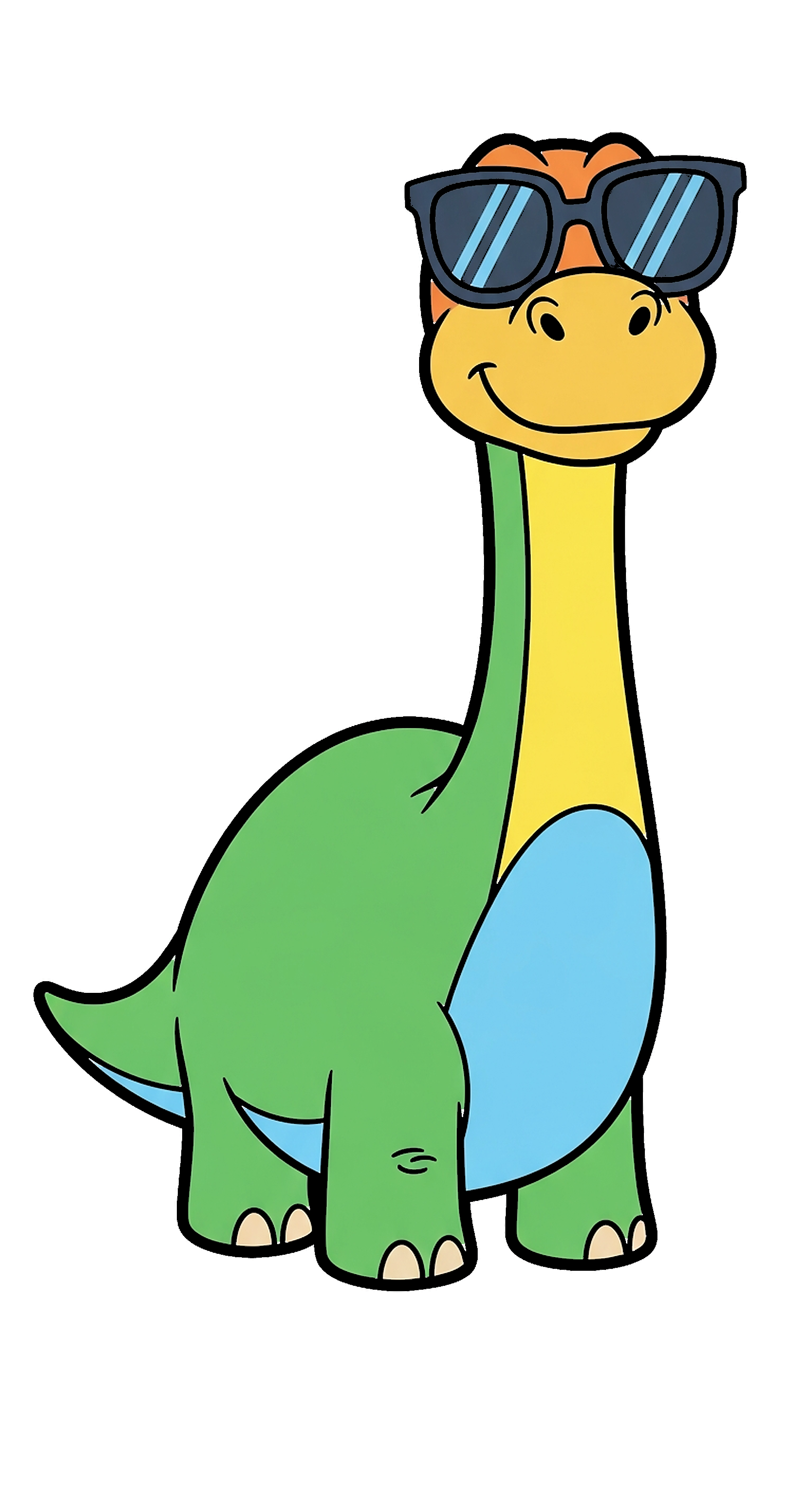 Dinosaur Wearing Sunglasses coloring page
