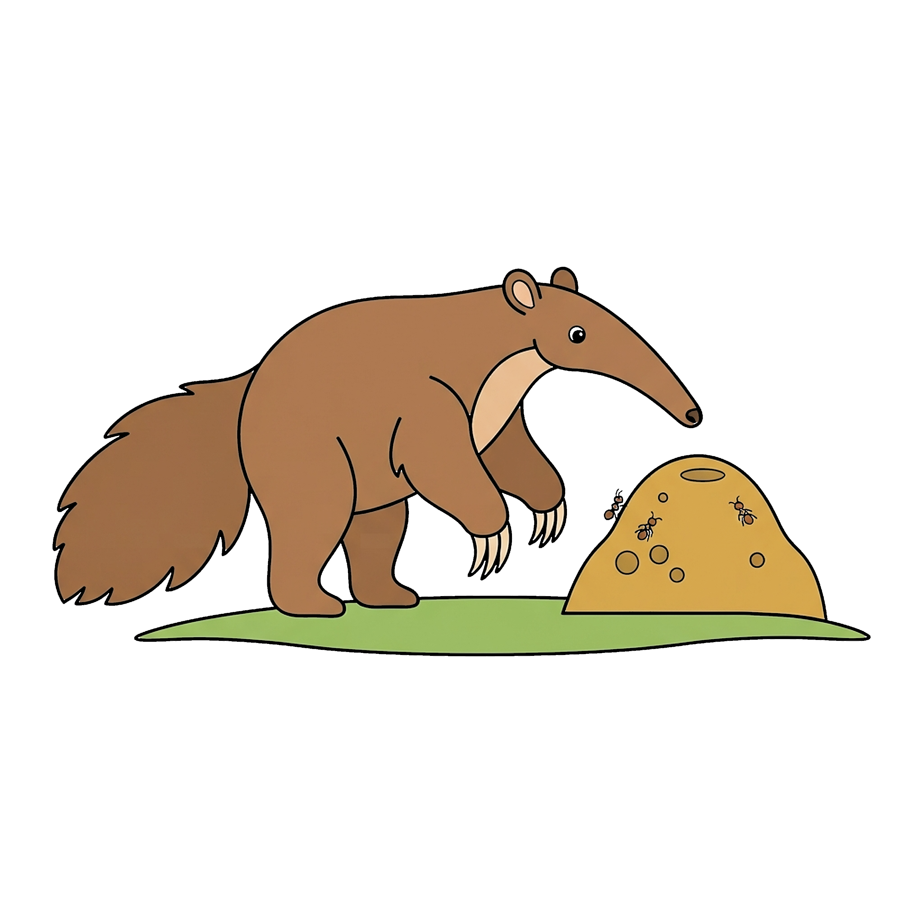Anteater Near Anthill coloring page