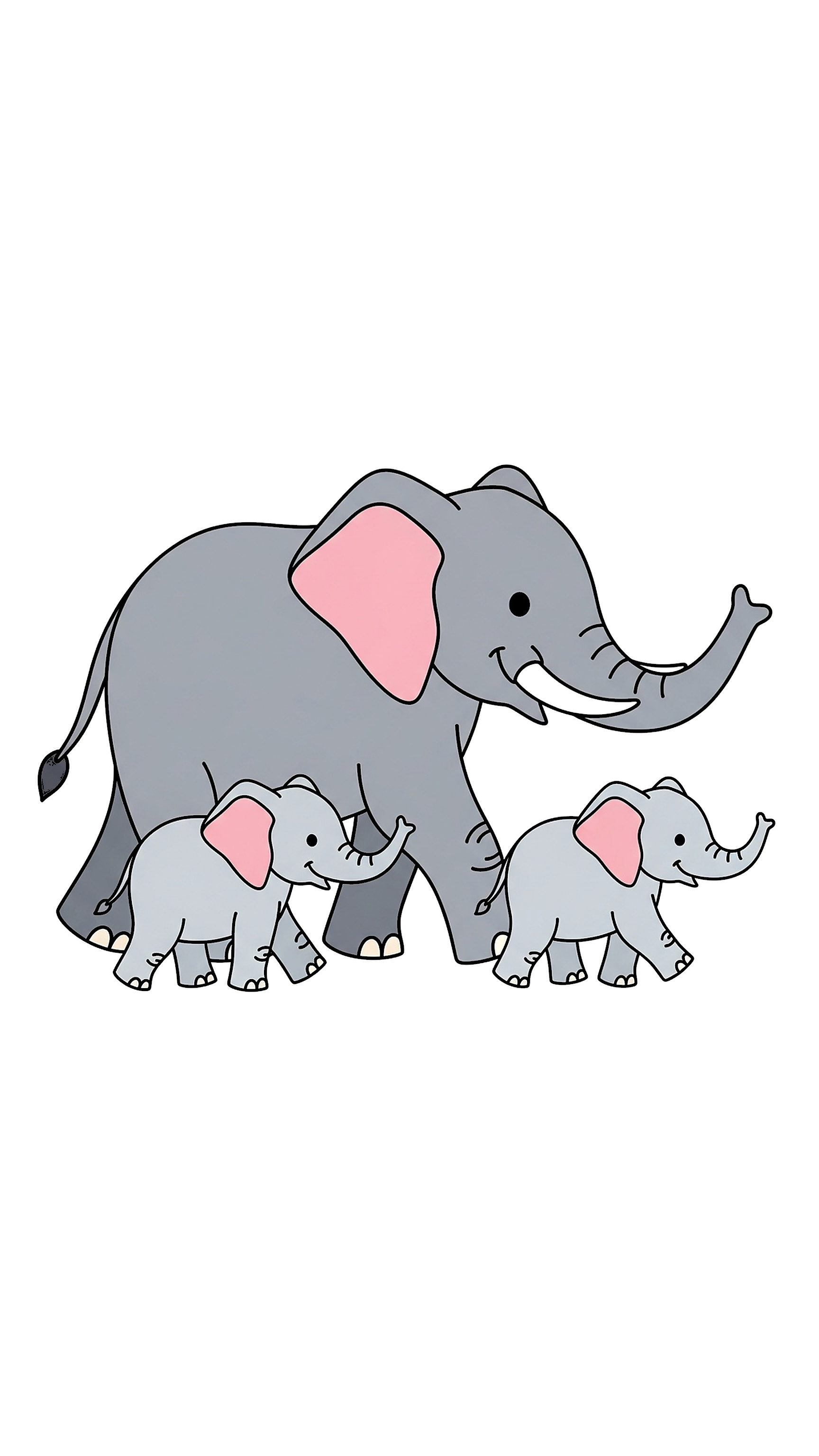 Elephant Family coloring page