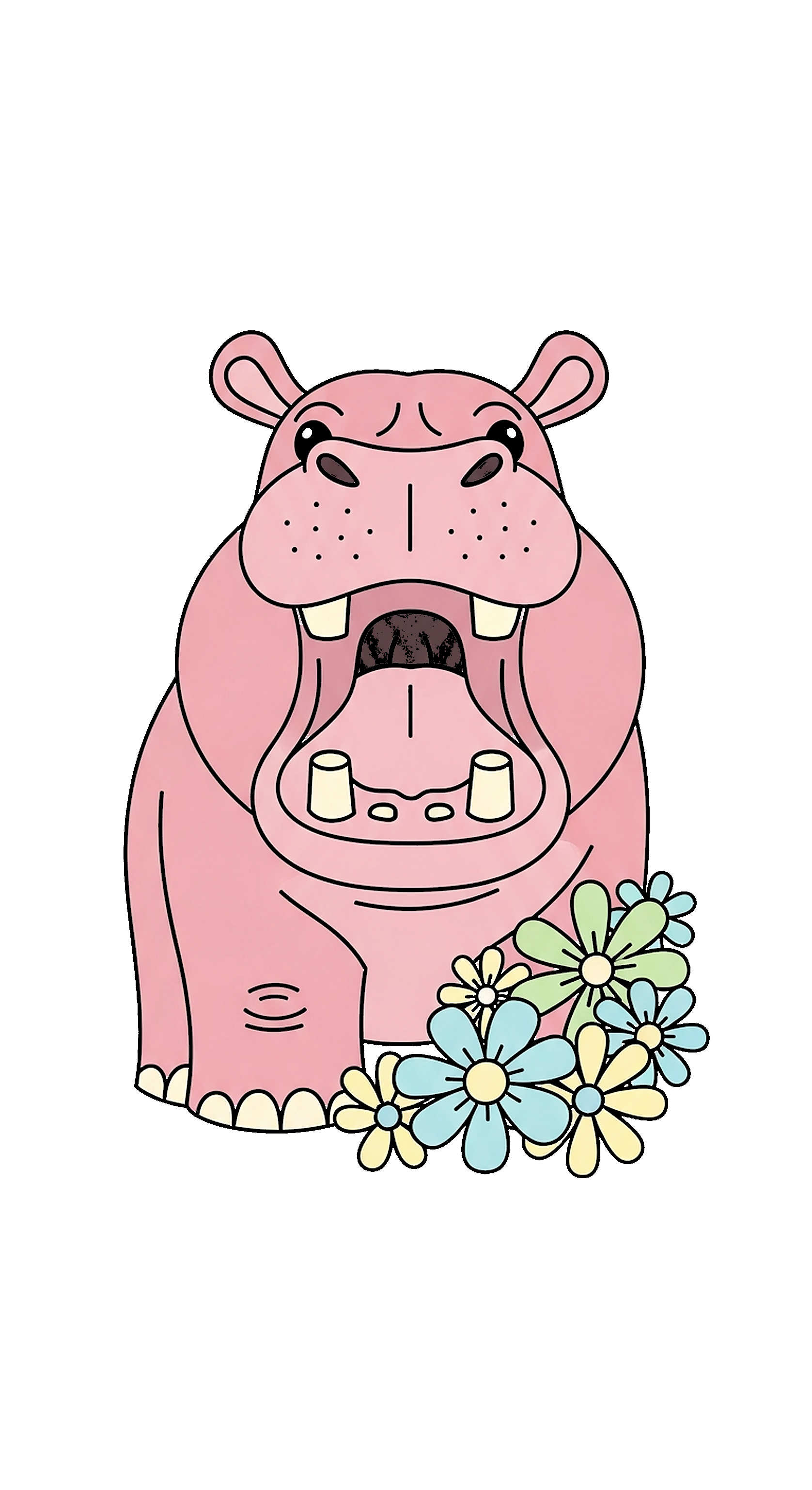Hippo coloring page
