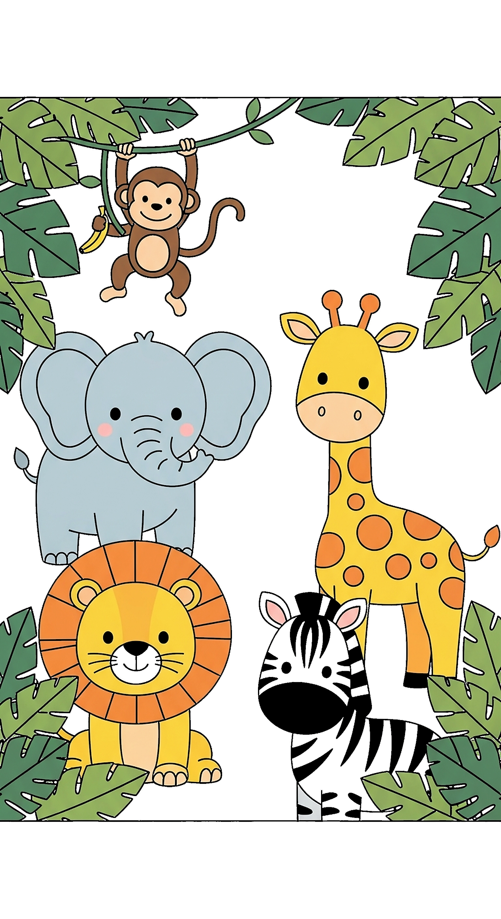 Jungle Safari Coloring Page Aw coloring page