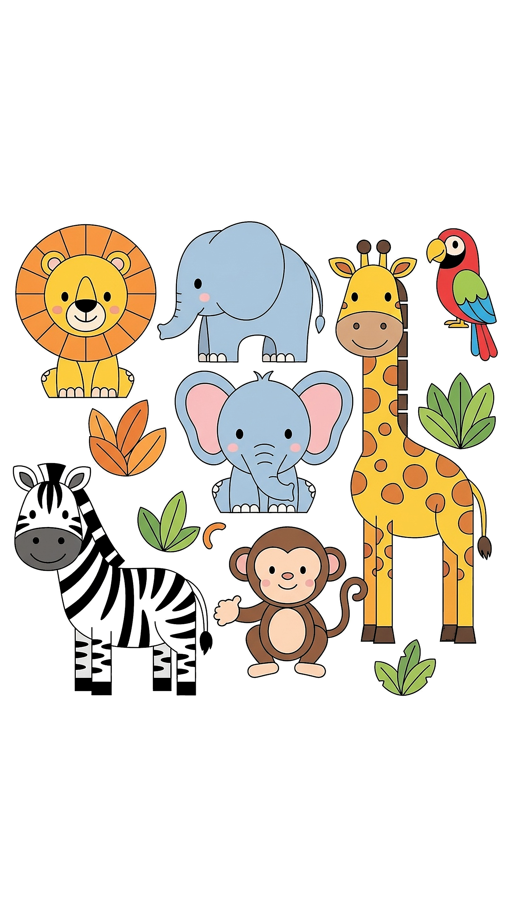 Jungle Safari Coloring Page Bq coloring page