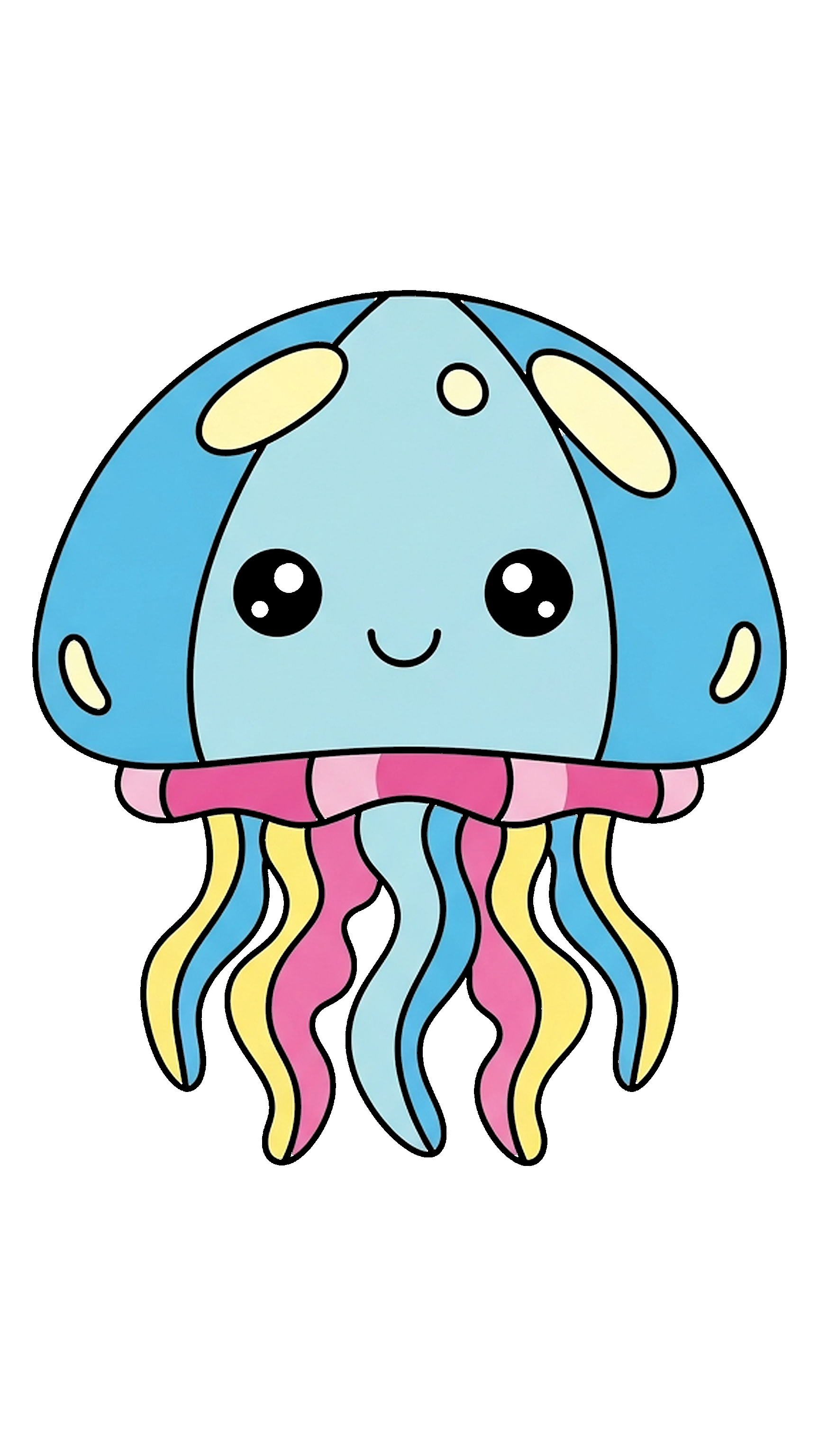 Baby Jellyfish Floating coloring page