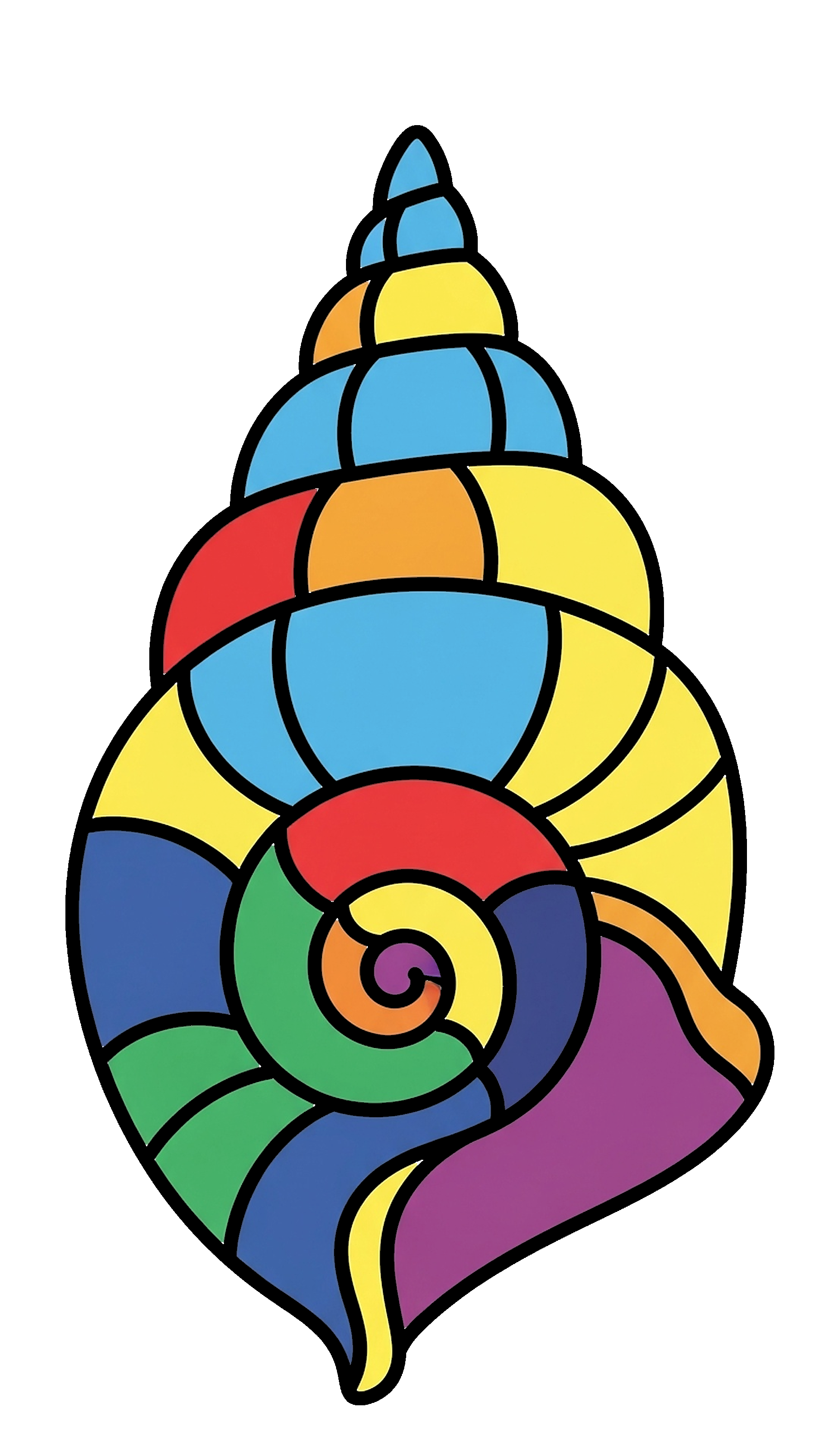 Big Spiral Seashell coloring page