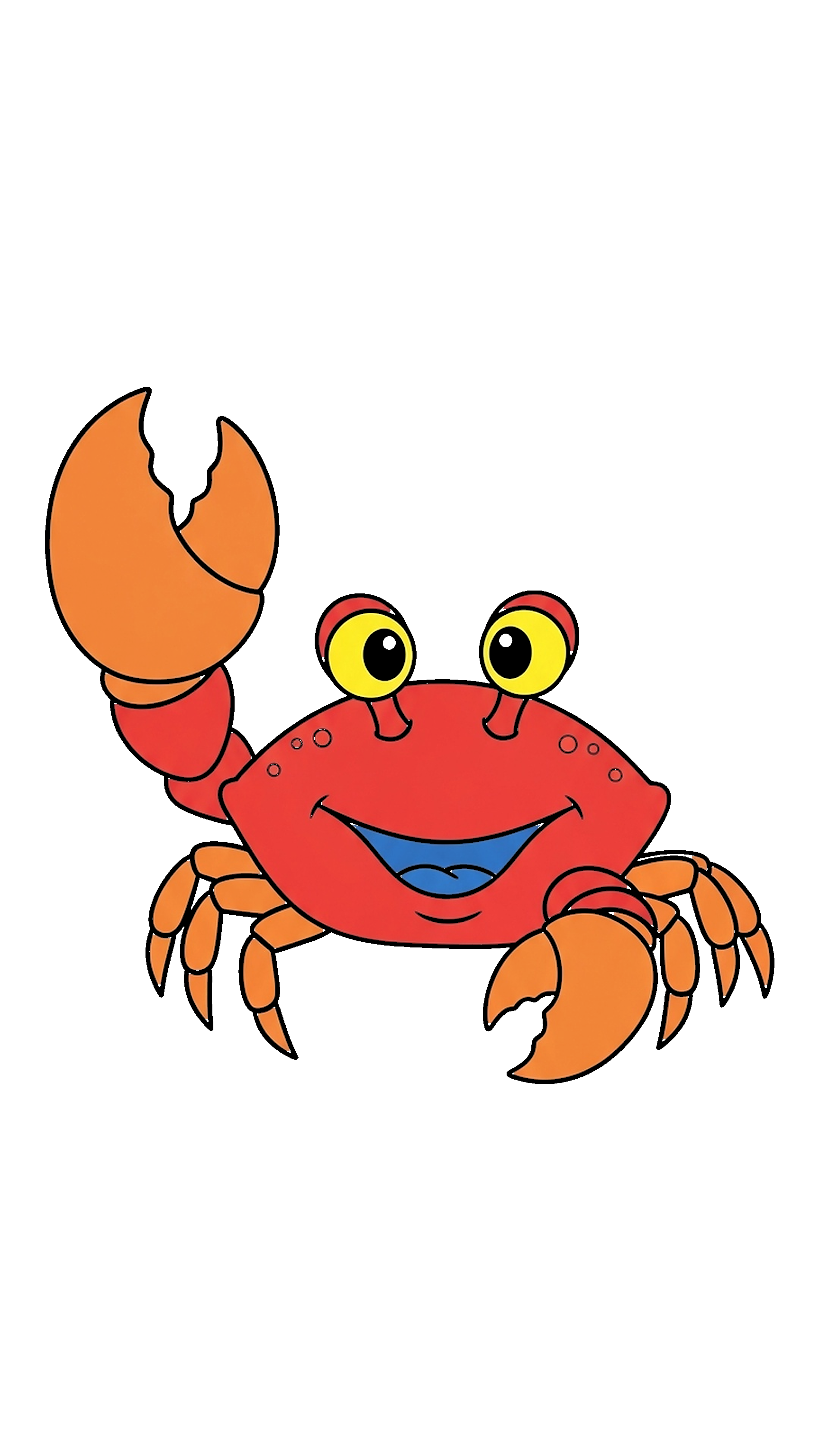 Crab Waving Claws coloring page